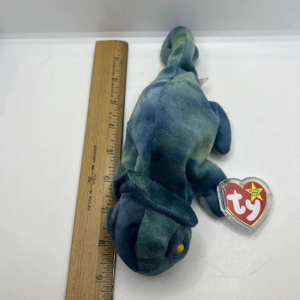 RARE‎ Ty Beanie Baby Rainbow The Chameleon 1997